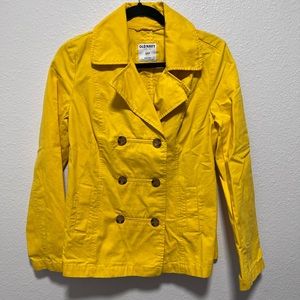 Old Navy Yellow Pea Coat Size Small